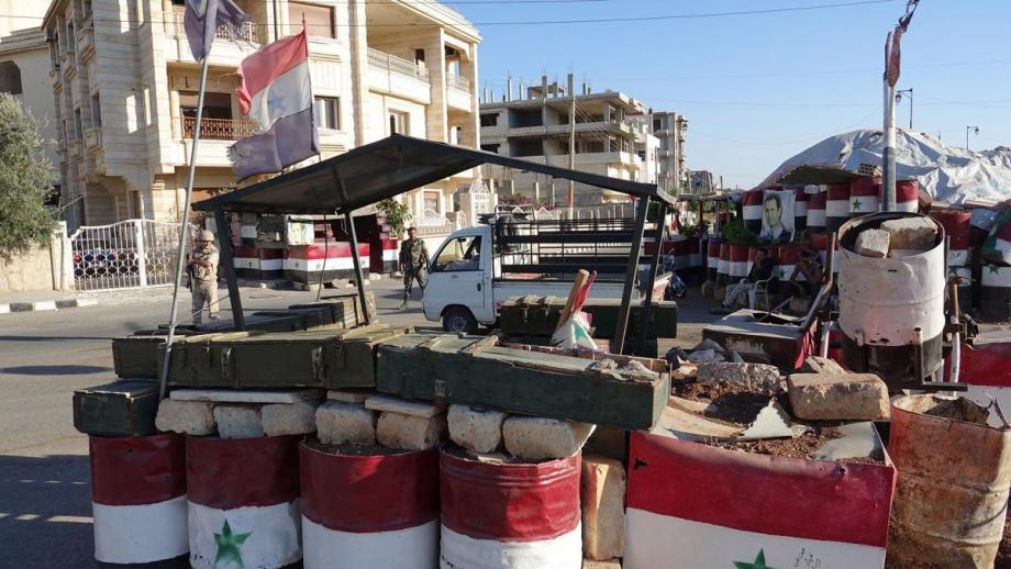 حاجز لميليشيات الأسد في درعا.