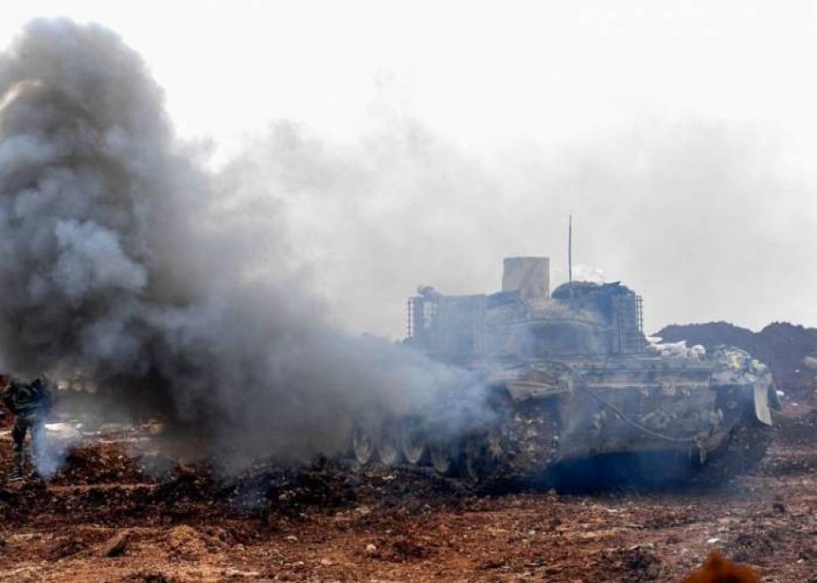 تدمير دبابة لمليشيات الأسد