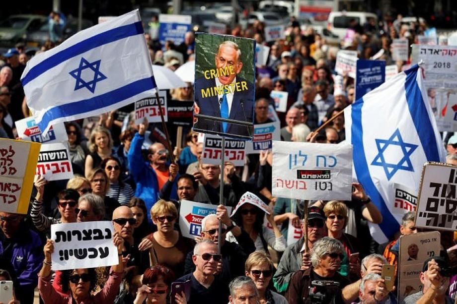 مظاهرات في اسرائيل ضد نتنياهو