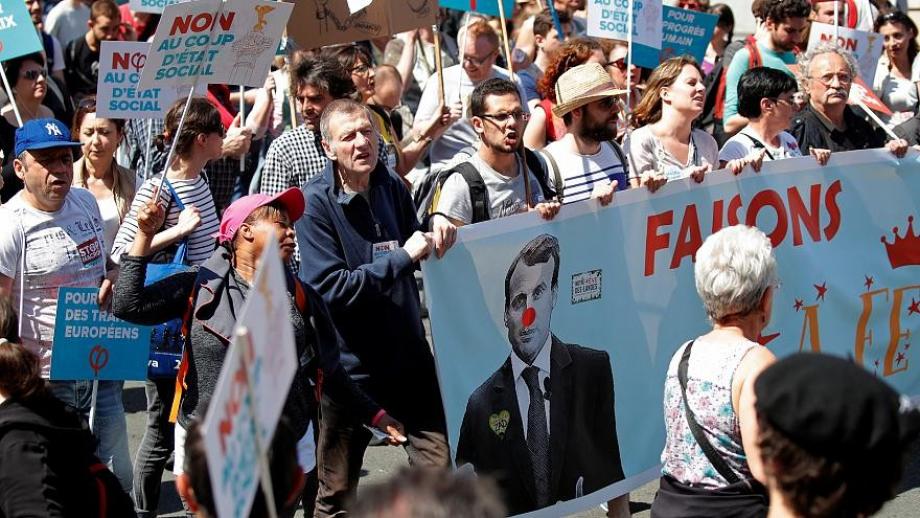 مظاهرات في فرنسا ضد ماكرون