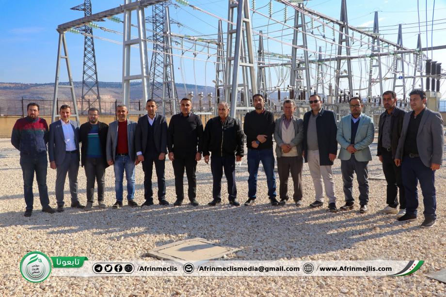 افتتاح محطة الكهرباء في عفرين
