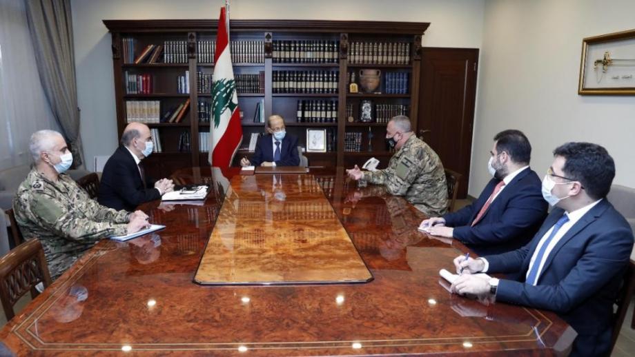 اجتماع لمناقشة ترسيم الحدود بحضور الرئيس اللبناني