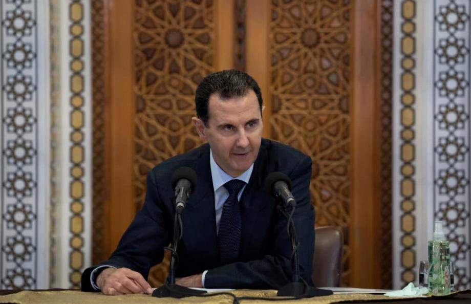 بشار الأسد باجتماع وزارة الأوقاف - دمشق