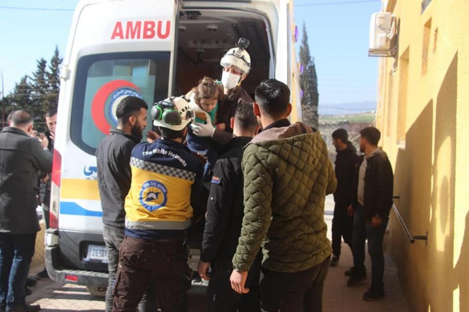 إسعاف مصابين في ريف حلب الشمالي - الدفاع المدني