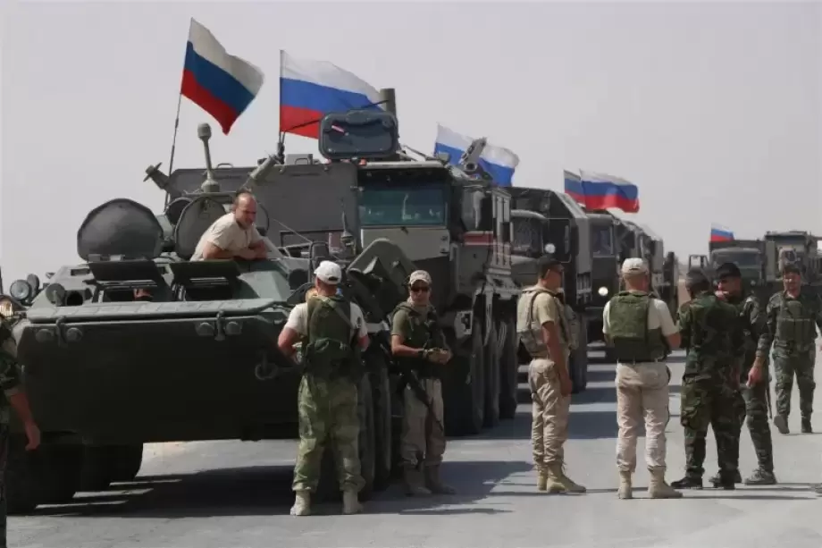 قافلة عسكرية روسية في سوريا