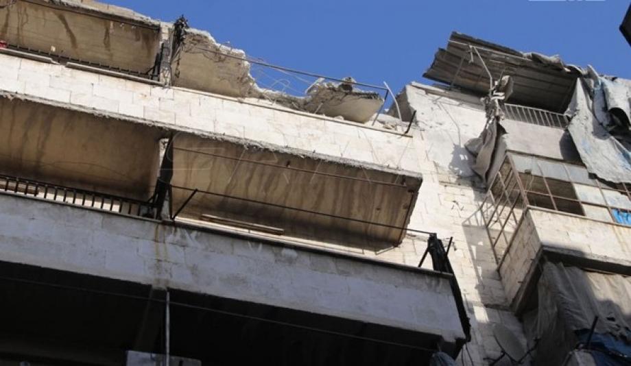 آثار قذائف في حلب 21 /3/ 2021