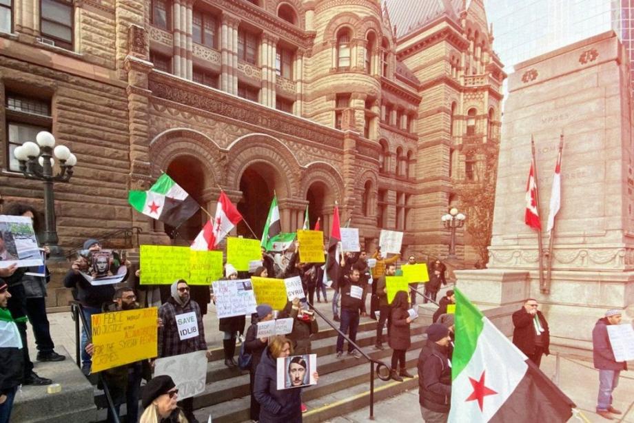 تظاهرة للتنديد بجرائم نظام الأسد والدعوة لمحاسبته