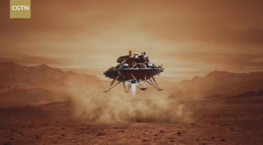 محاكاة لوصول المركبة الصينية إلى أرض المريخ