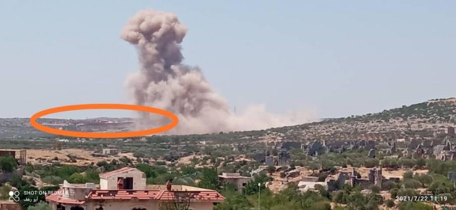 استهدف محيط النقطة التركية في البارة جنوبي إدلب