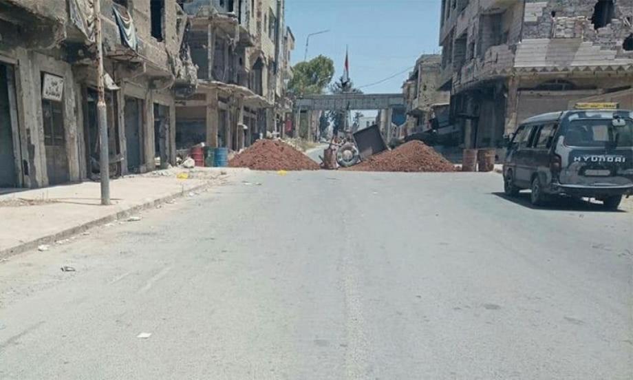 حاجز السرايا الذي يفصل درعا البلد عن مركز مدينة درعا