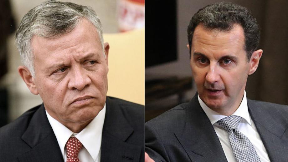 بشار الأسد وملك الأردن