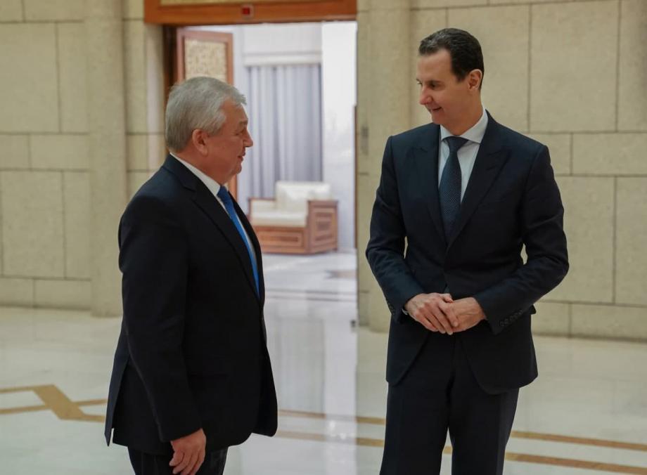 ألكسندر لافرنتييف وبشار الأسد