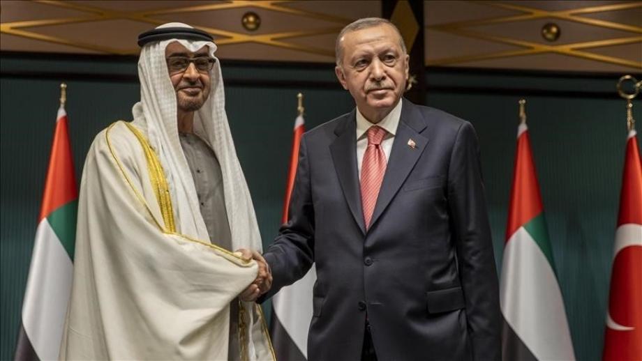 أردوغان مع  محمد بن زايد