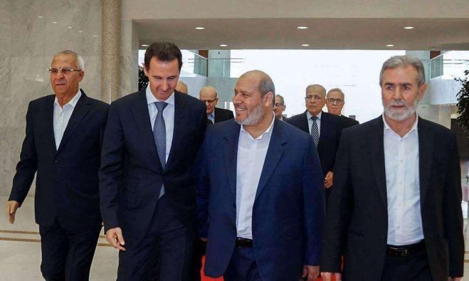 لقاء وفد حماس ببشار الأسد 19 تشرين الأول 2022