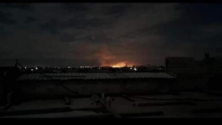 صورة للقصف الإسرائيلي على مطار حلب الدولي