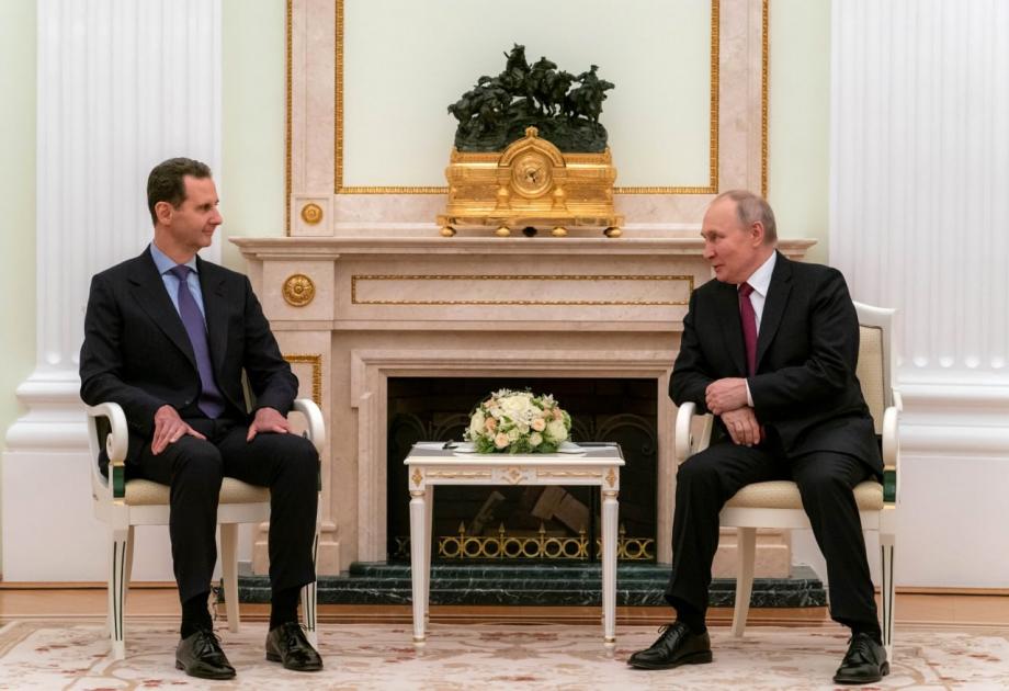 بشار الأسد وفلاديمير بوتين في الكرملين