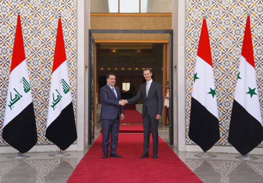رئيس الوزراء العراقي في زيارته لدمشق